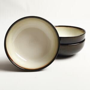 3x Sango Nova Black 4932 6-1/2" Replacement Ceramic Bowls